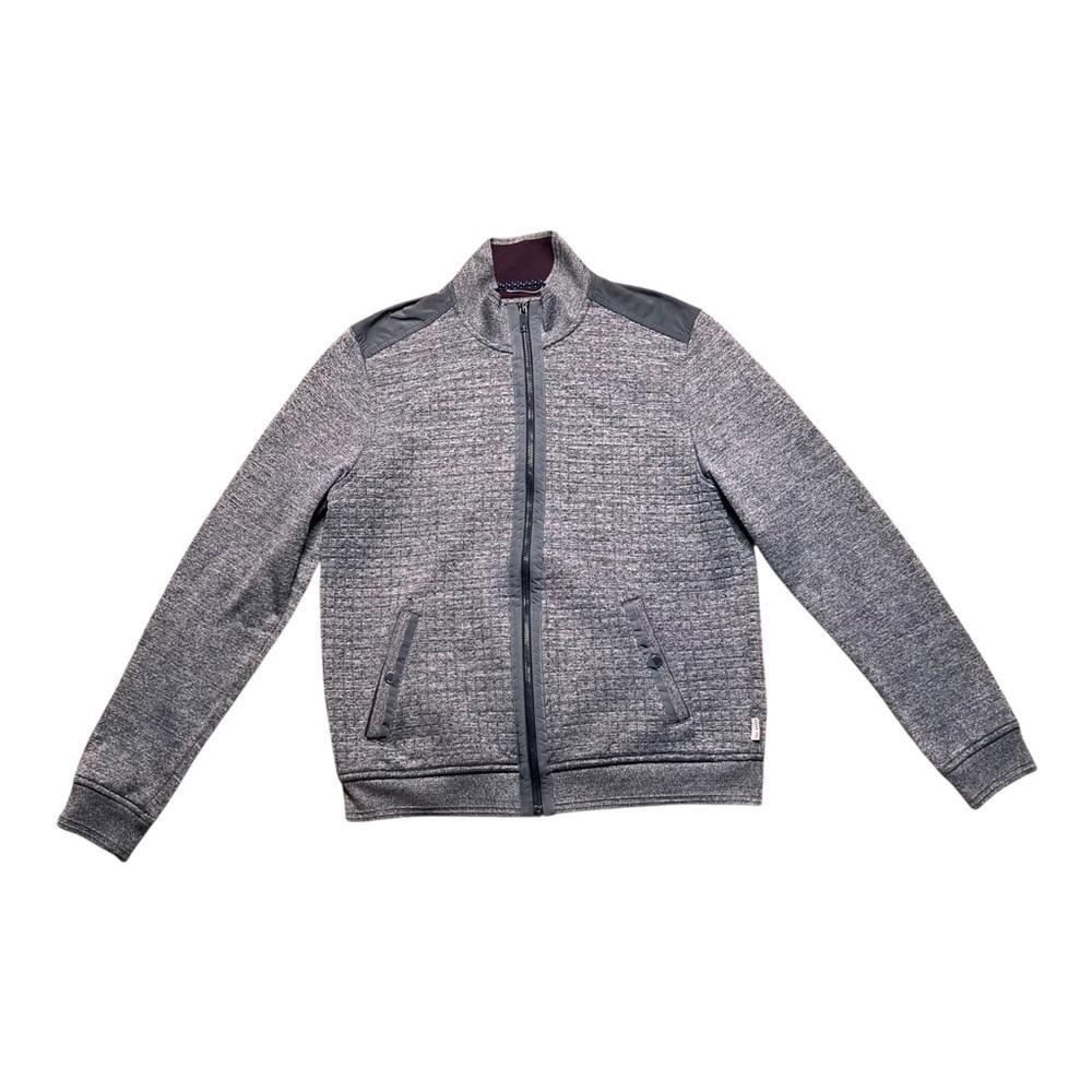Ted Baker London Quilted Gray Size 5 Large Zip Up Mens
